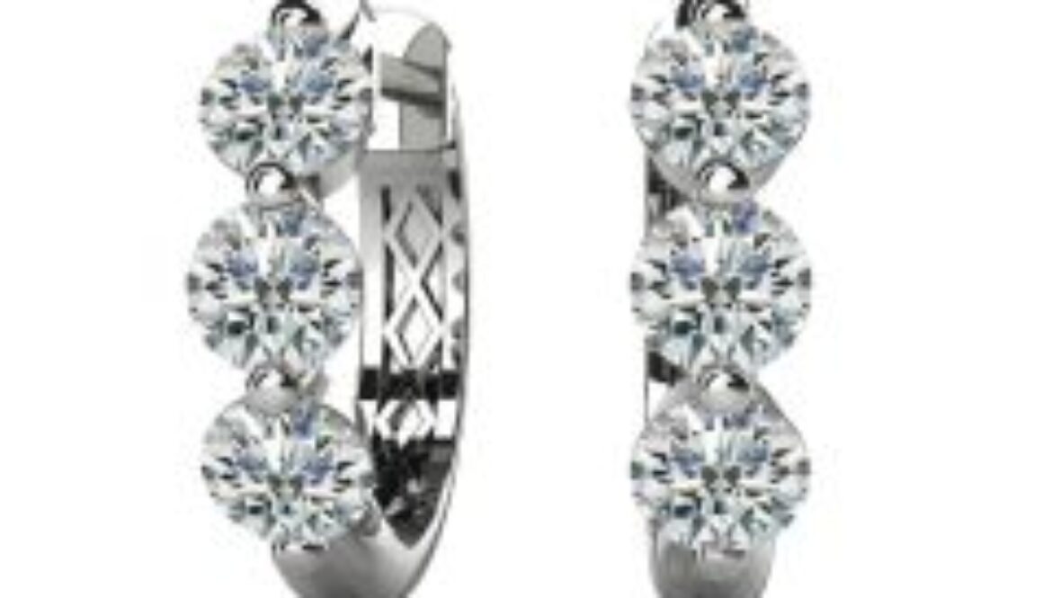 Diamond Hoop Earrings for Women