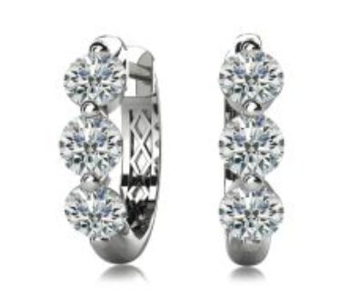 Diamond Hoop Earrings for Women