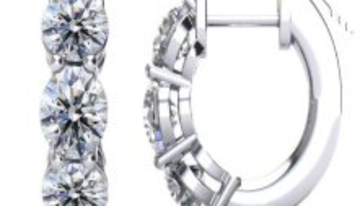 Diamond Hoop Earrings for Women