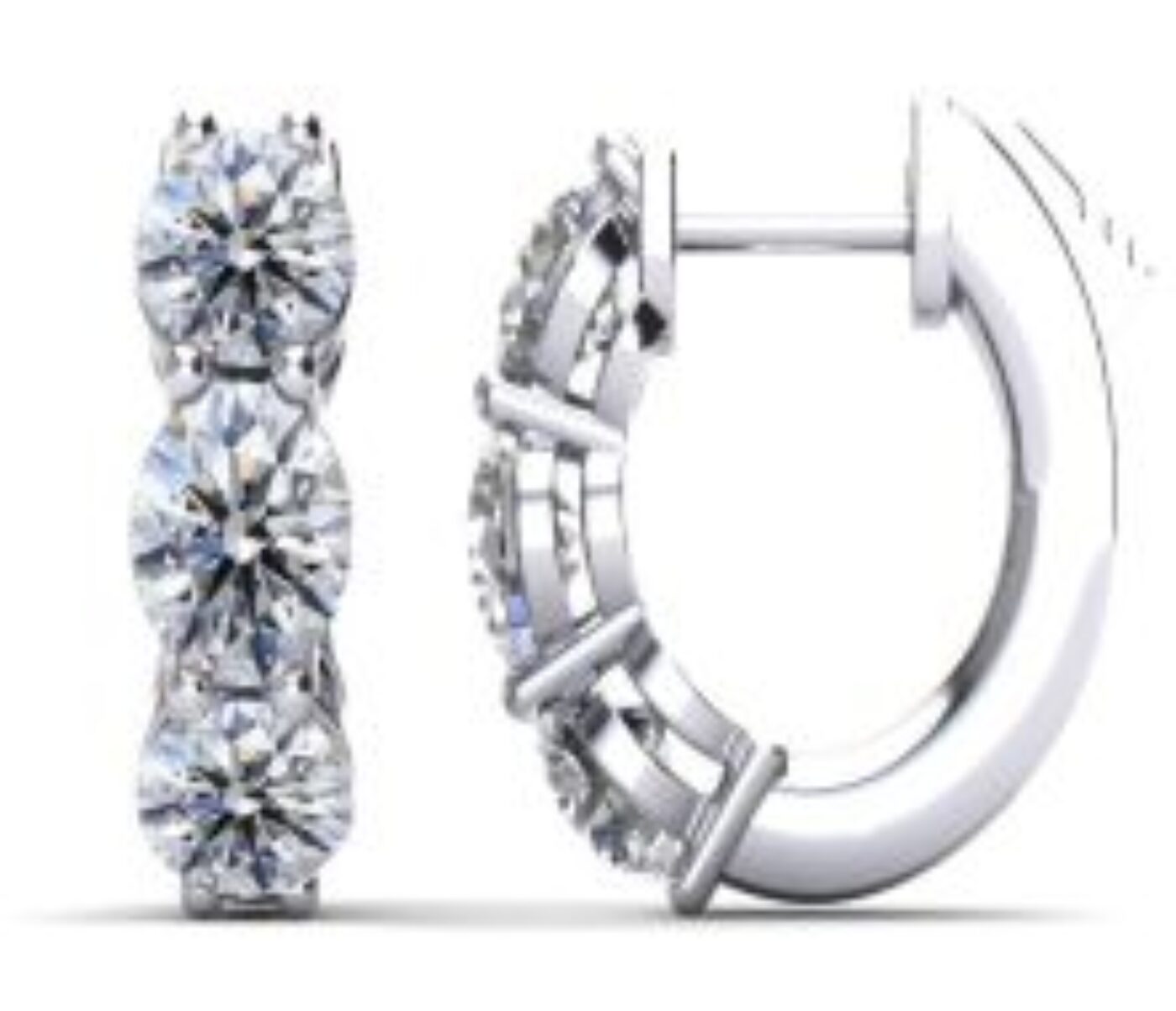 Diamond Hoop Earrings for Women