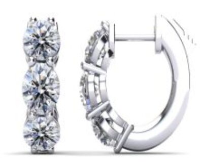 Diamond Hoop Earrings for Women